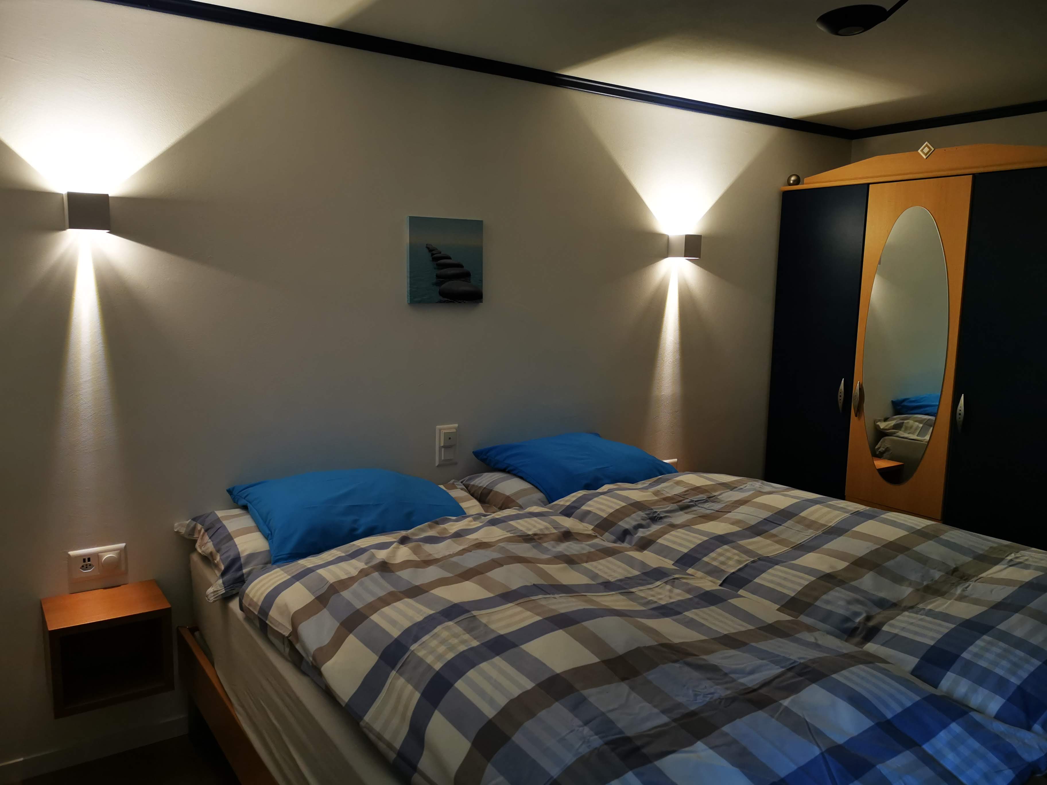Schlafzimmer der Ferienwohnung Steinbock 77